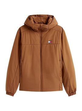 Anorak Tommy Jeans Poly marrone per uomo
