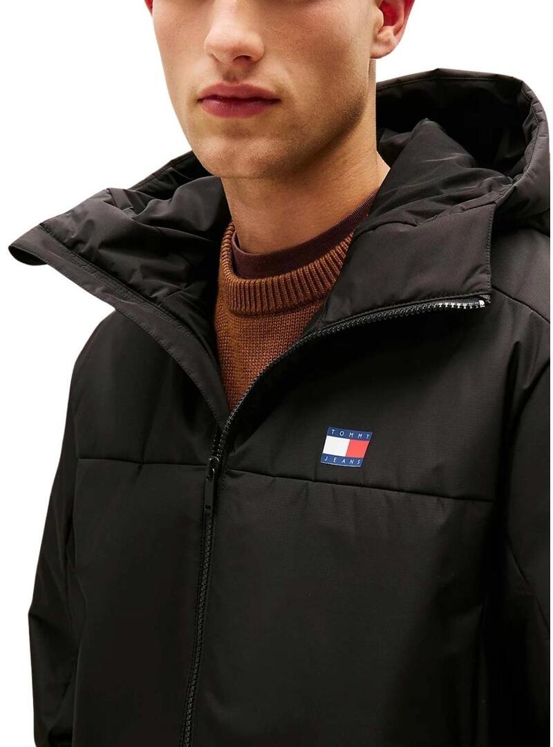 Anorak Tommy Jeans Poly nero per uomo