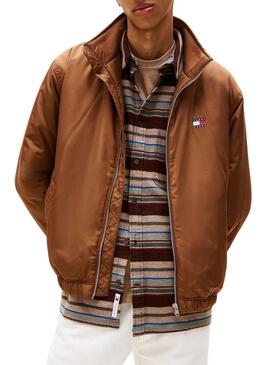 Giacca Tommy Jeans imbottita marrone da uomo