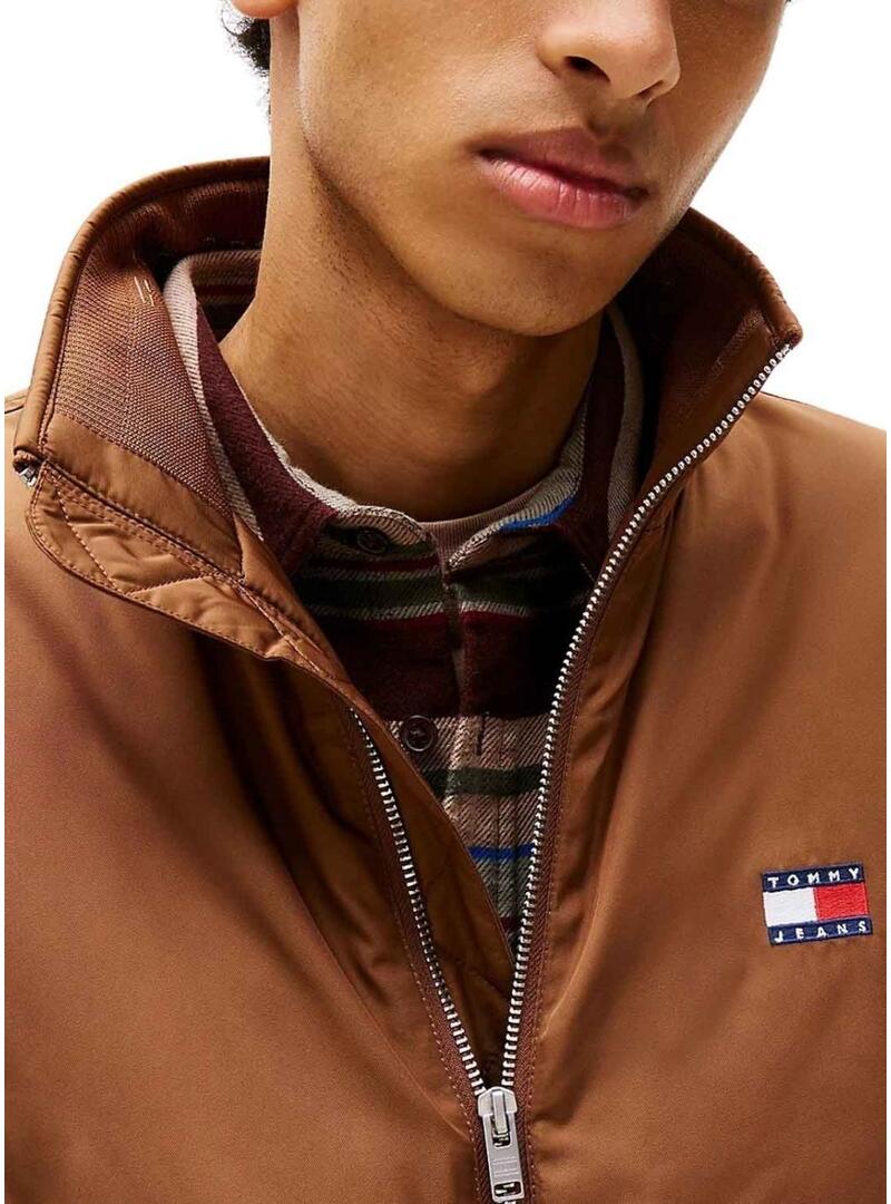Giacca Tommy Jeans imbottita marrone da uomo