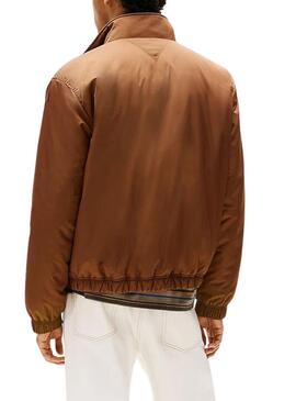 Giacca Tommy Jeans imbottita marrone da uomo