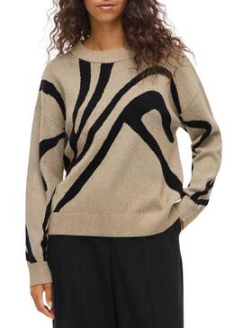 Maglia Vila Vitif beige per donna