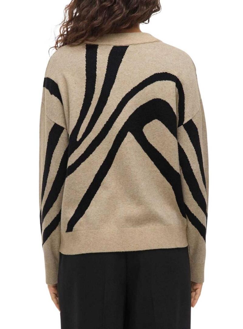 Maglia Vila Vitif beige per donna