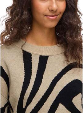 Maglia Vila Vitif beige per donna
