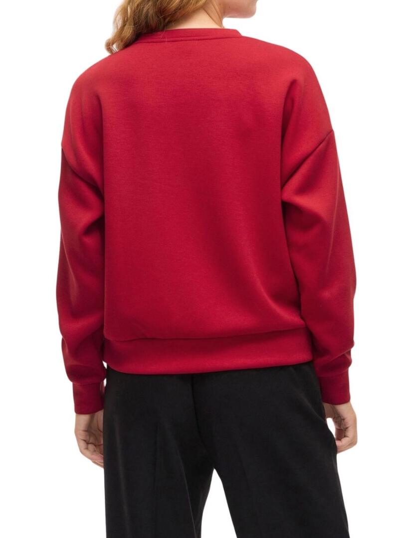 Felpa rossa Vila Reflect per donna
