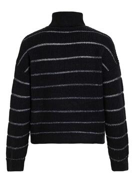 Maglia a righe nere e argento Vila Vizaza per donna