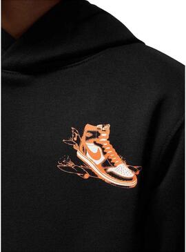 Felpa Jordan Air Has Landed nera per bambino
