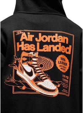 Felpa Jordan Air Has Landed nera per bambino