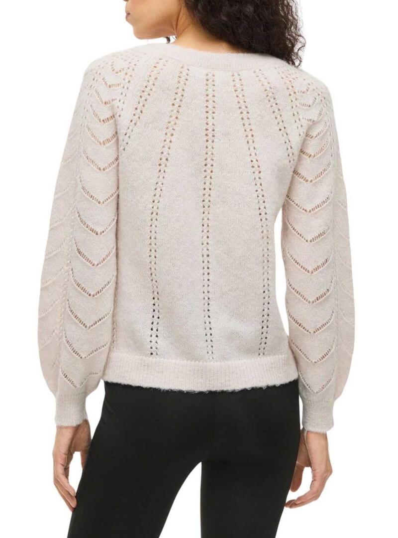 Maglia Vila Tuli beige per donna