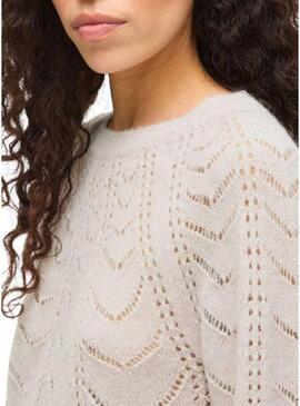 Maglia Vila Tuli beige per donna