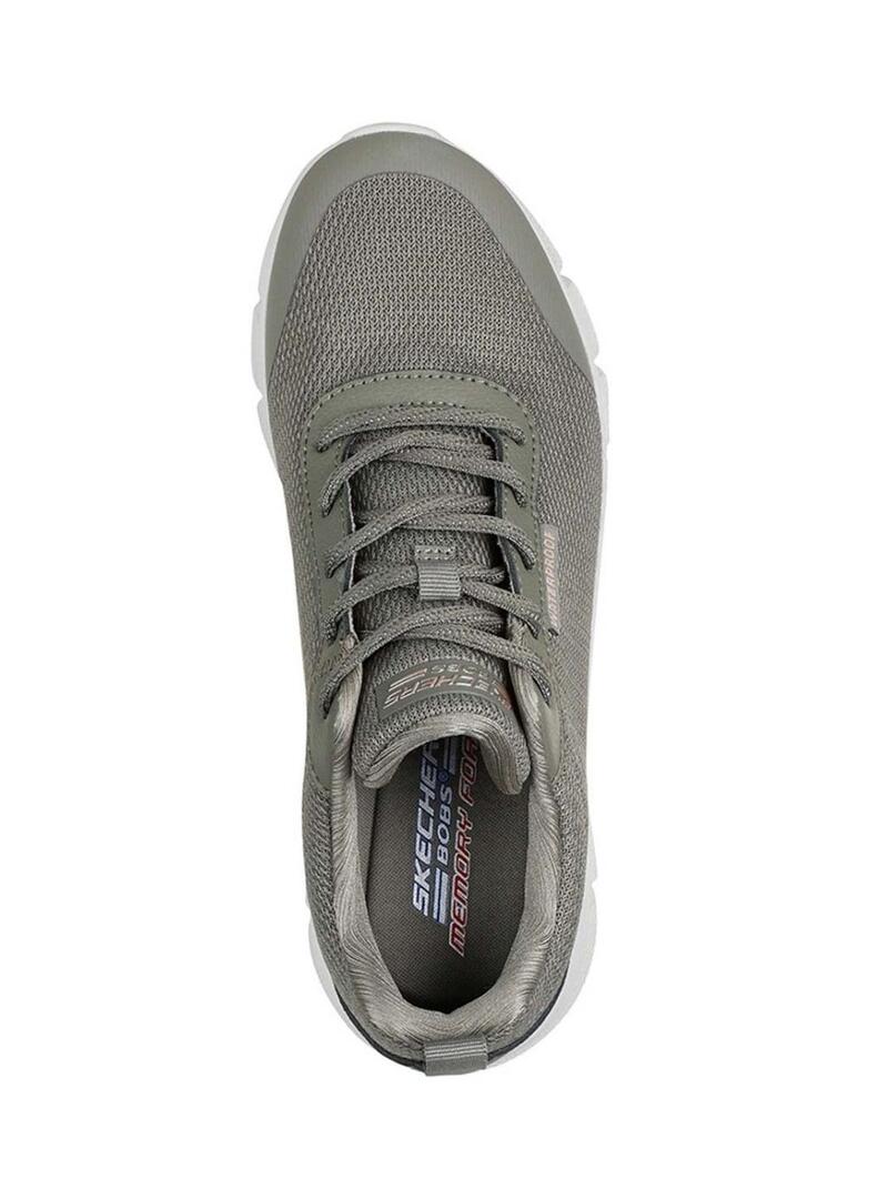 Sneakers Skechers Bobs Flex Waterproof verde per donna.