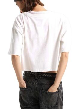 Maglietta Vans Script bianca per donna