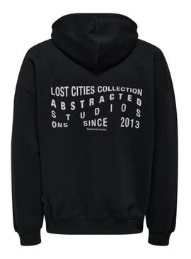 Felpa Only and Sons Lost Cities nera per uomo