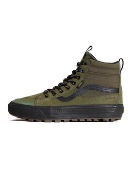 Scarpe Vans Sk8-Hi Waterproof verdi per uomo.