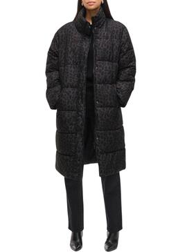 Cappotto trapuntato Vila Vipuff animal print per donna