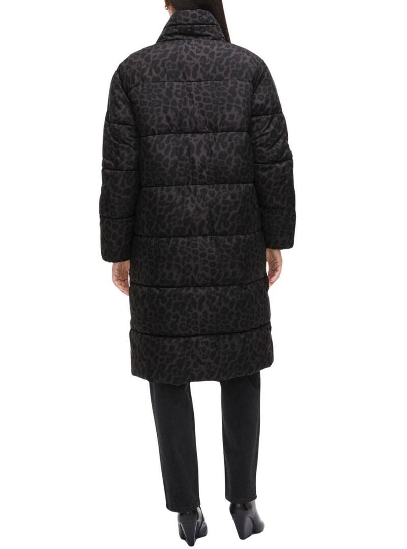 Cappotto trapuntato Vila Vipuff animal print per donna