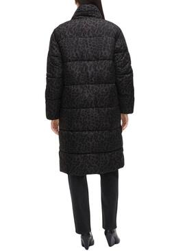Cappotto trapuntato Vila Vipuff animal print per donna