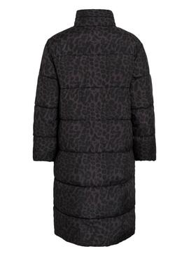 Cappotto trapuntato Vila Vipuff animal print per donna