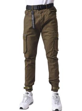 Pantaloni Project X Paris cargo verde per uomo