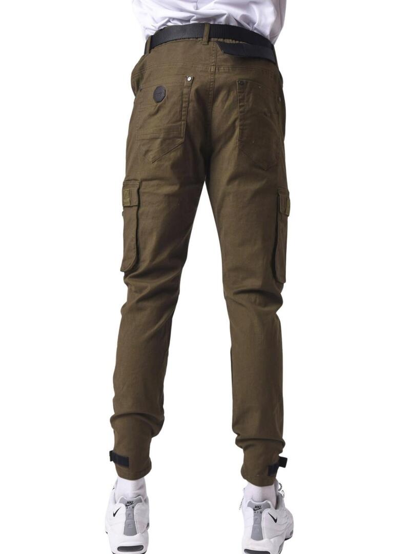 Pantaloni Project X Paris cargo verde per uomo