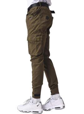 Pantaloni Project X Paris cargo verde per uomo