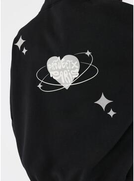 Felpa Project x Paris Heart nera per uomo