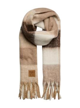 Sciarpa Pieces Juline beige per donna