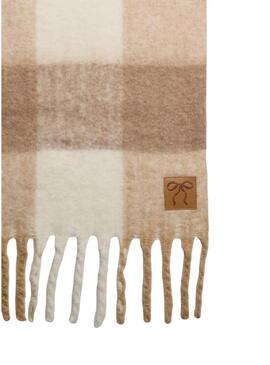 Sciarpa Pieces Juline beige per donna