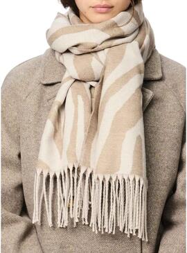 Sciarpa Pieces Celin beige per donna.