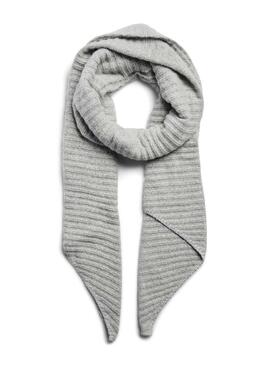 Sciarpa Pieces Pyron grigia per donna