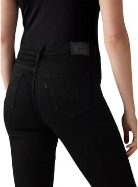 Pantaloni in denim Levis 312 neri da donna