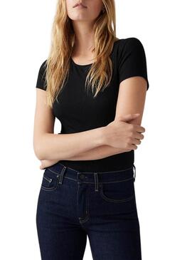 Pantaloni in denim scuro Levis 724 per donna.