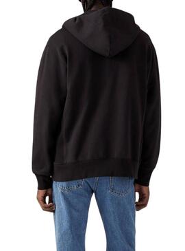Felpa Levis Authentic Zip nera per uomo
