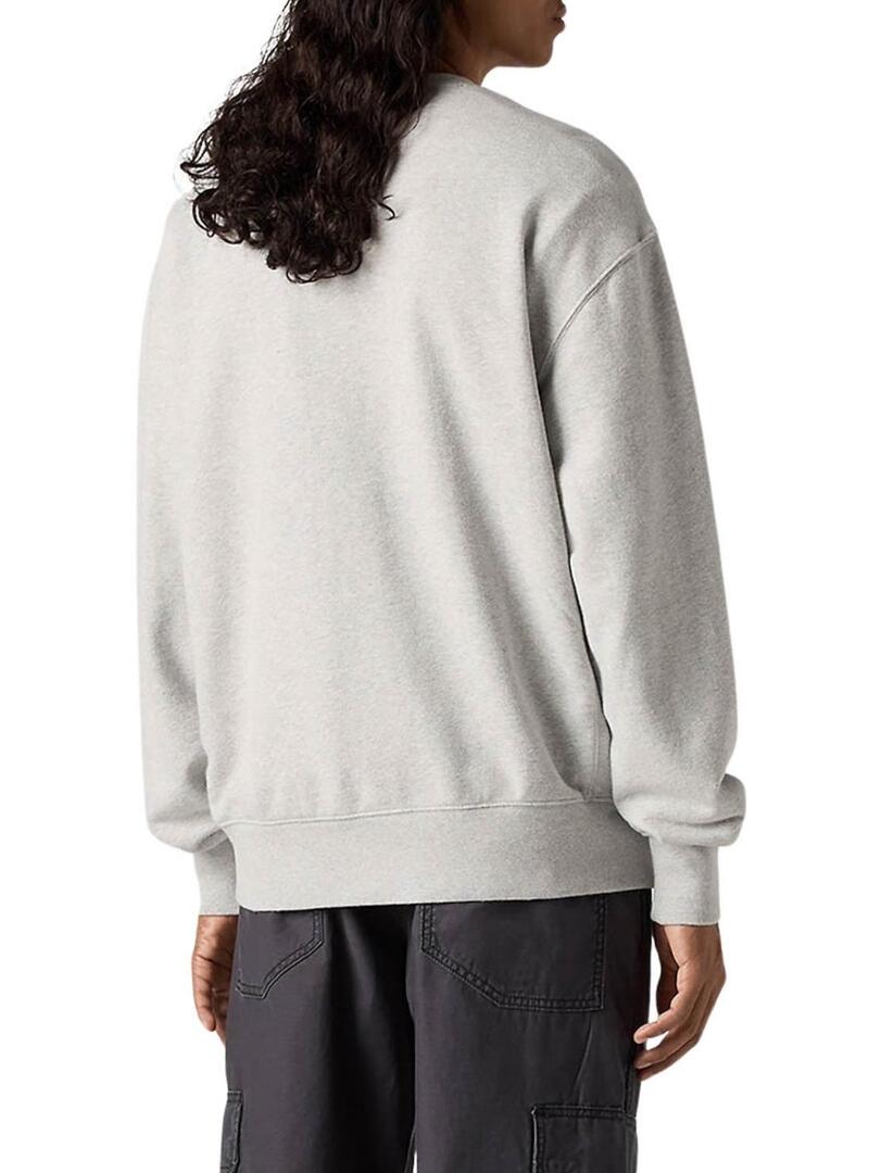 Felpa Levis Premium grafica grigia per uomo.