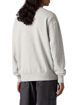 Felpa Levis Premium grafica grigia per uomo.