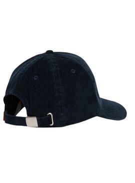 Cappello Superdry Graphic Cord Trucker in velluto a coste blu navy