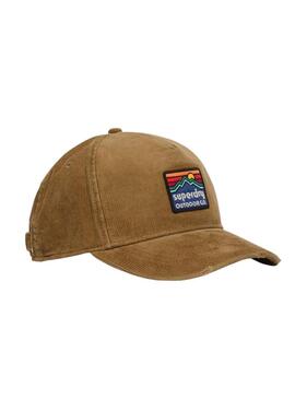 Cappellino Superdry Graphic Cord Trucker in velluto a coste cammello