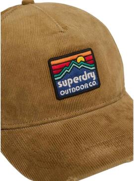Cappellino Superdry Graphic Cord Trucker in velluto a coste cammello