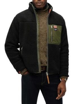 Polar Superdry Vintage Retro Full Zip nero per uomo