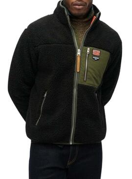 Polar Superdry Vintage Retro Full Zip nero per uomo