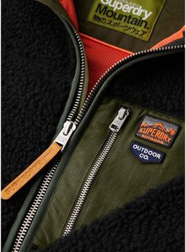 Polar Superdry Vintage Retro Full Zip nero per uomo