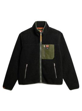 Polar Superdry Vintage Retro Full Zip nero per uomo