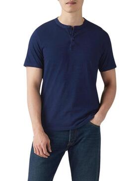 Maglietta Levis Henley blu per uomo