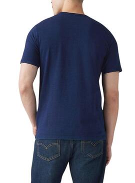 Maglietta Levis Henley blu per uomo