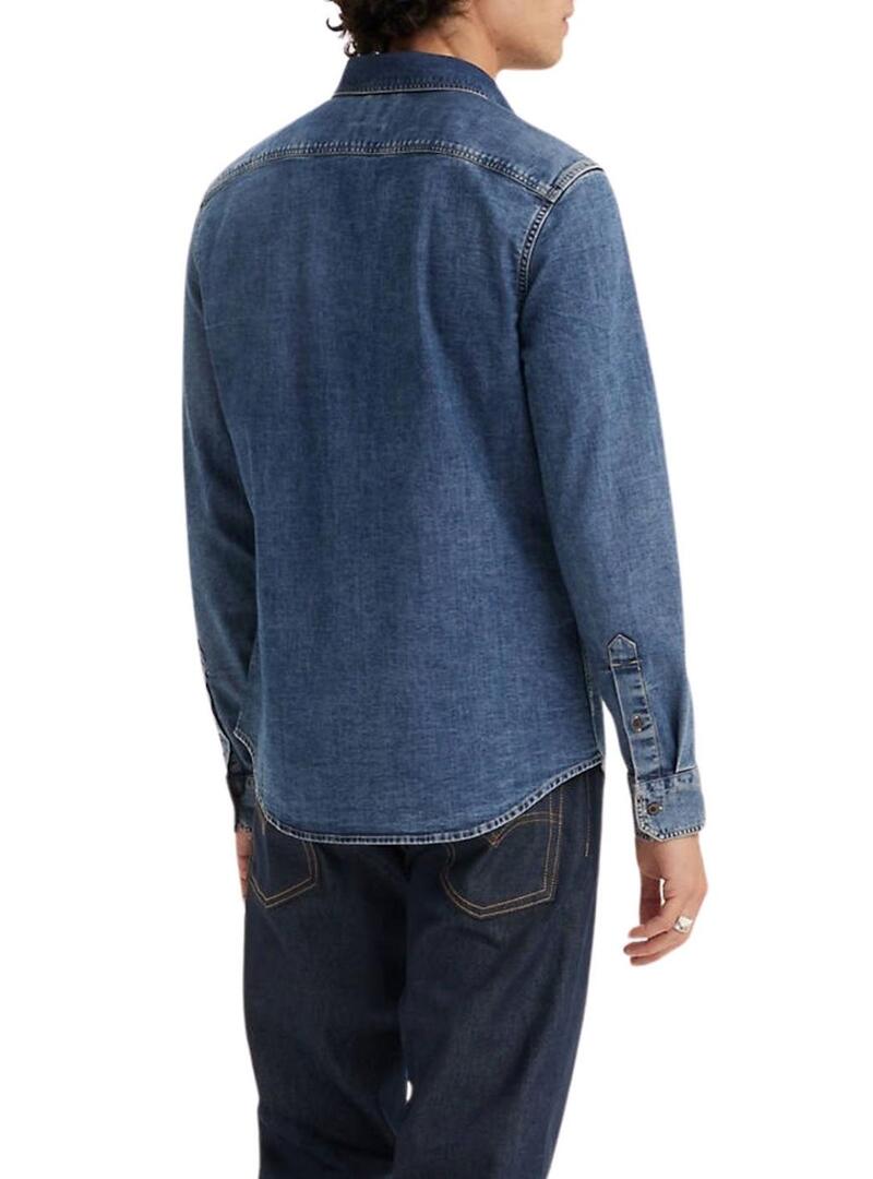 Camicia Levis Battery blu per uomo