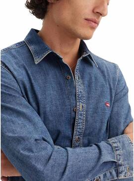 Camicia Levis Battery blu per uomo