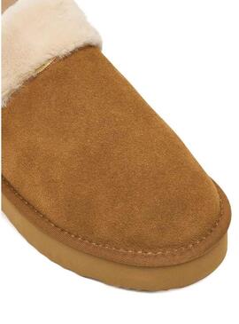 Zoccoli Pepe Jeans Dissy color cammello per donna