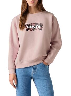 Felpa Levis Everyday rosa per donna