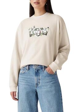 Felpa Levi's Everyday beige per donna