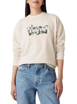 Felpa Levi's Everyday beige per donna